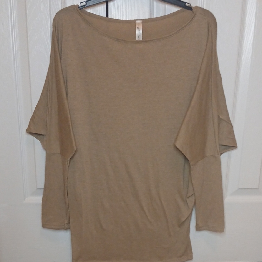 Lyss Loo Beige Dolman Tunic Womens Large